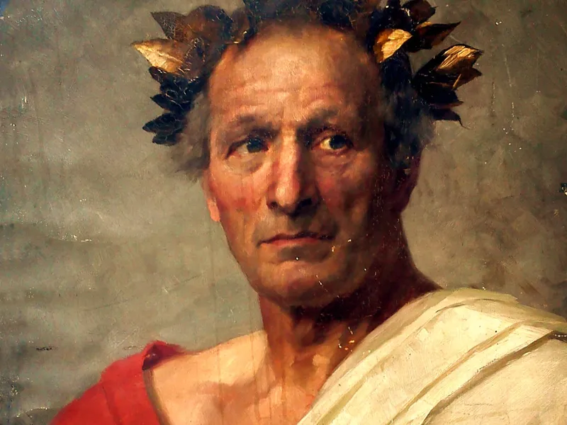 A portrait of Julius Caesar painted by Clara Grosch in 1892.
