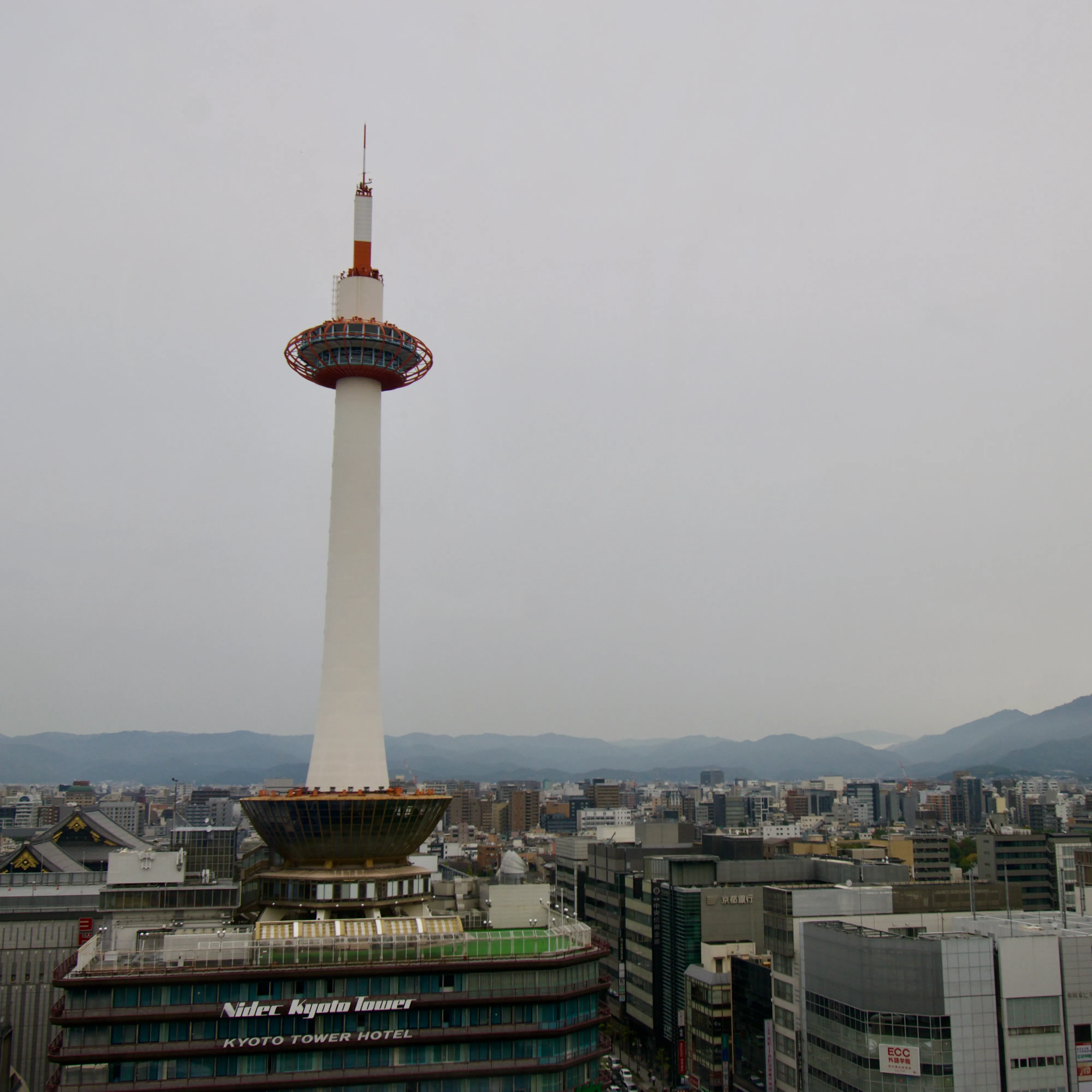 Kyōto Tower and the skyline north of Kyōto Station