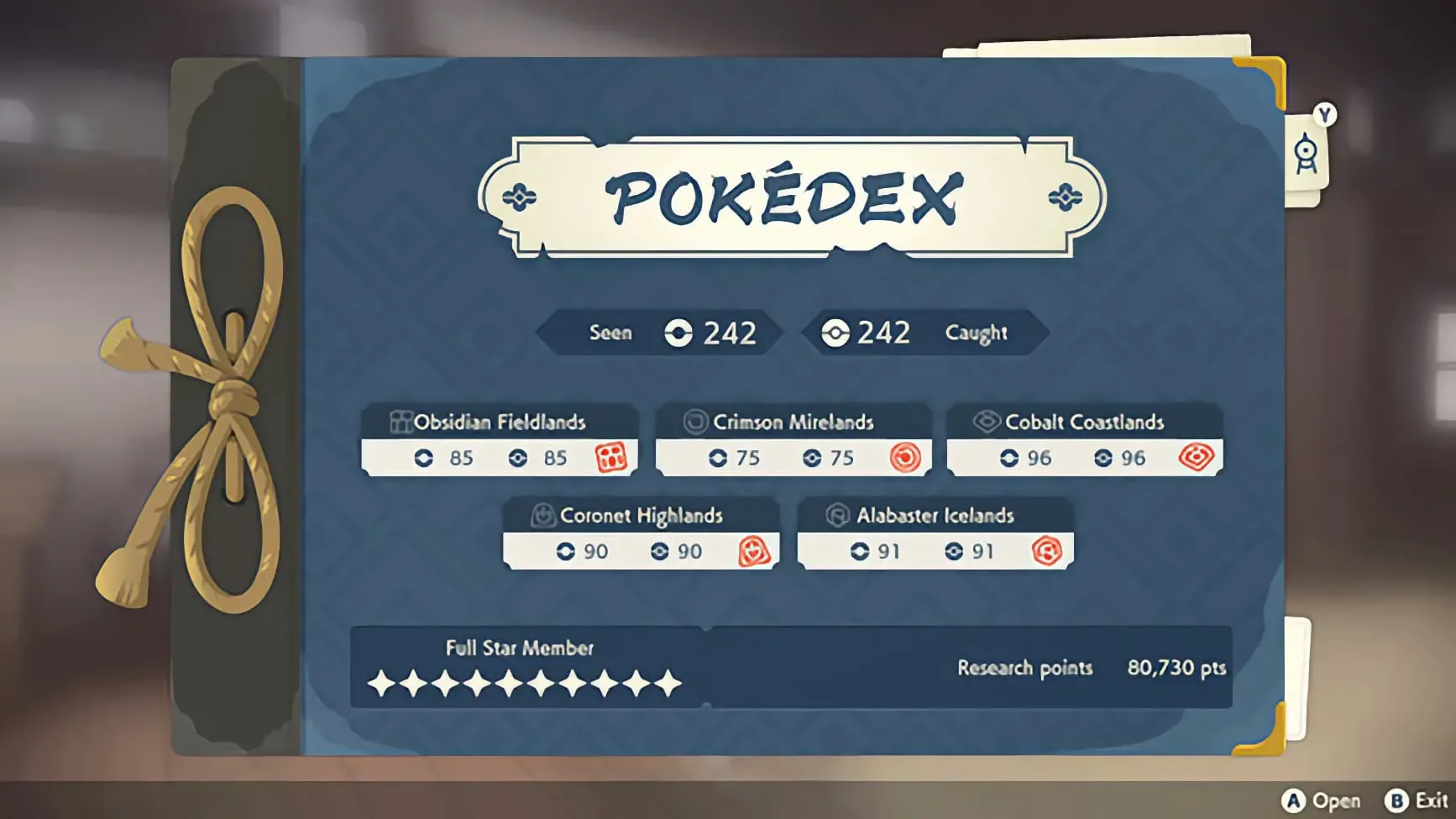 The cover of a completed Pokédex