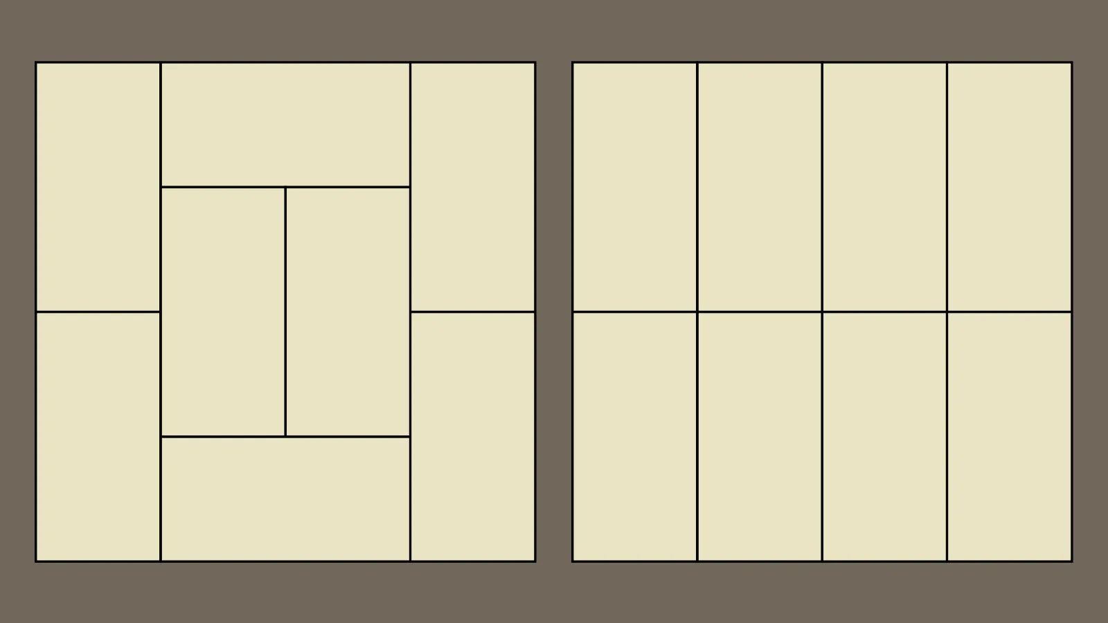 Two traditional tatami layouts