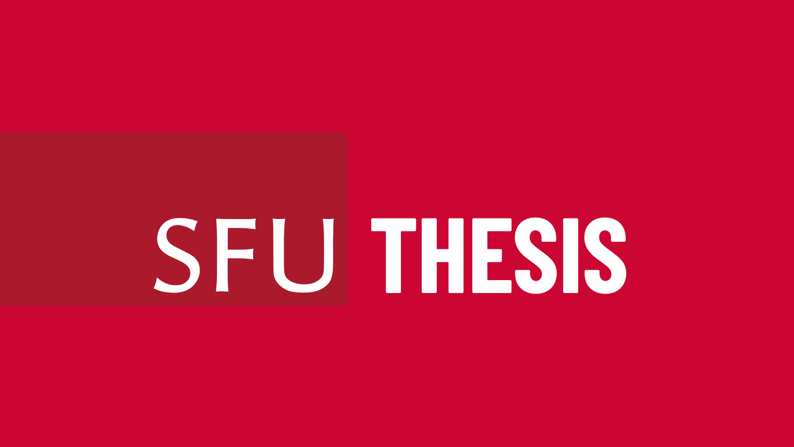 SFU thesis template