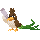 Cross-stitch pattern of the Galarian forme of the Wild Duck Pokémon Farfetch&#039;d